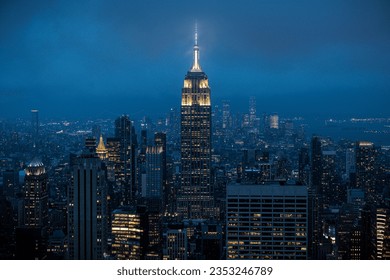 New York City at Night aerial, Midtown Manhattan, USA - Powered by Shutterstock - Get 15% off with code: PIKWIZARD15