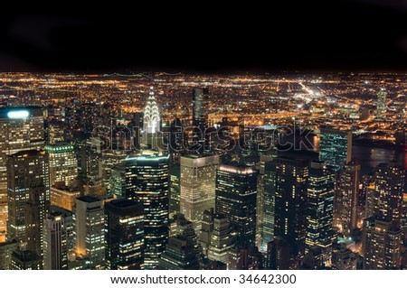 Similar – Image, Stock Photo View from Empire to Times Square