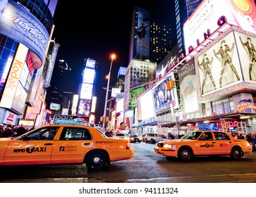 NEW YORK CITY - NOV 13: Grand Central on 42nd Street, is a famous and busy intersection for taxi cabs, tourists and commuters, November 13th, 2011 in Manhattan, New York City. - Shutterstock ID 94111324