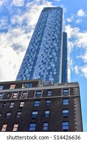 New York City - November 6, 2016: One57, formerly known as Carnegie 57 is a 75-story supertall skyscraper at 157 West 57th Street in the Midtown neighborhood of Manhattan, New York City.