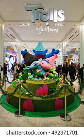 NEW YORK CITY, NY -1 OCT 2016- The Landmark Macys Department Store In Herald Square Celebrates The Forthcoming Release Of The 3D Animated Movie Trolls By Dreamworks.