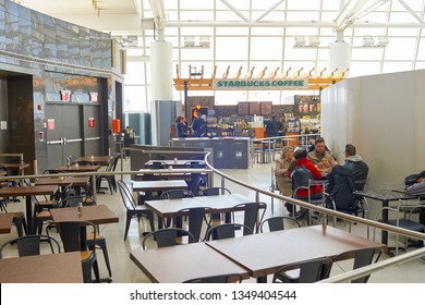 NEW YORK CITY, NY - CIRCA MARCH, 2016: Starbucks in John F. Kennedy International Airport, New York.