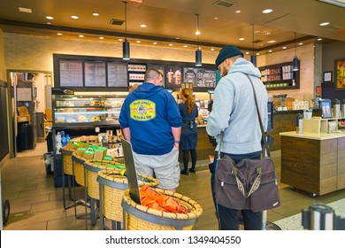 NEW YORK CITY, NY - CIRCA MARCH, 2016: Starbucks in John F. Kennedy International Airport, New York.