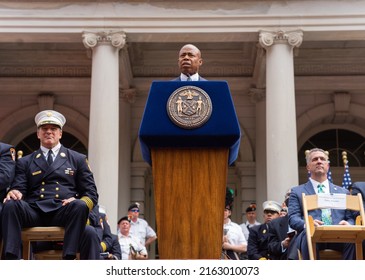 New York City, NY June 1, 2022. NYC Mayor Eric Adams Attends The FDNY As They Celebrate Medal Day Where Members Of The NYC Fire Department Receive Awards For Their Heroic Work In The Past Year.