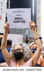 New York City, NY June 11, 2022. Thousands Gathered In Cadman Plaza And Walked Across The Brooklyn Bridge In Protest Against The Gun Violence Crisis In The United States.  