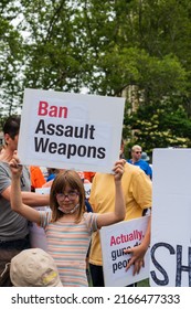 New York City, NY June 11, 2022. Thousands Gathered In Cadman Plaza And Walked Across The Brooklyn Bridge In Protest Against The Gun Violence Crisis In The United States.  