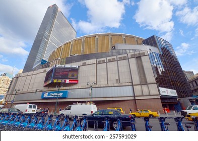 NEW YORK CITY, NY OCT 3: Madison Square Garden Is An Indoor Arena That Sits Above Penn Station. It Is Home To The NY Knicks (NBA), NY Rangers (NHL) And NY Liberty (WNBA), Oct 3rd, 2013 In NYC 