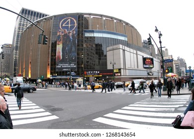 NEW YORK CITY, NY October 21,2005: Madison Square Garden Is An Indoor Arena That Sits Above Penn Station. It Is Home To The NY Knicks (NBA), NY Rangers (NHL) And NY Liberty (WNBA)