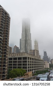 New York City, NY September 12 2018: 8 Spruce Street Aka New York By Gehry Tower