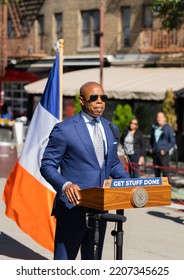 New York City, NY USA September 27, 2022. NYC Mayor Briefs The Media On The Relief Efforts In Puerto Rico And Dominican Republic After His Visit Due To Hurricane Fiona. 