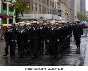 New York City, NY USA November 11, 2022. NYC Celebrates The 103rd Veteran's Day Parade Along 5th Avenue. This Year's  Parade Is In Honor Of The Coast Guard.