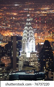 NEW YORK CITY, NY, USA - MAR 30: The Chrysler Building Was Designed By Architect William Van Alena As Art Deco Architecture And The Famous Landmark. March 30, 2011  In Manhattan, New York City.