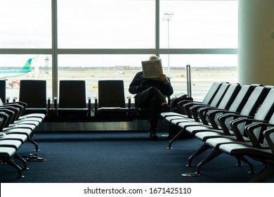 New York City, NY/USA 13/02/2020: John F. Kennedy International Airport Terminal.