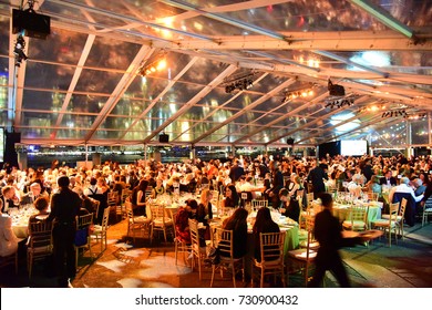 NEW YORK CITY - OCTOBER 5 2017: The Brooklyn Bridge Park Conservancy Heads Its 5th Annual Black Tie Ball.