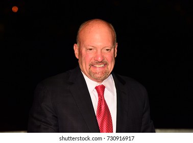 NEW YORK CITY - OCTOBER 5 2017: The Brooklyn Bridge Park Conservancy Heads Its 5th Annual Black Tie Ball. CNBC Mad Money Host Jim Cramer