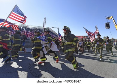 NEW YORK CITY - SEPTEMBER 25 2016: The 15th Annual Stephen Sillers Tunnel To Towers 5K Run/Walk Saw Record Number Of Participants.