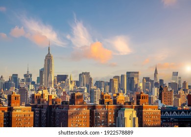 New York City skyline, cityscape of Manhattan in USA
