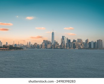 New York City skyline during golden hour. - Powered by Shutterstock