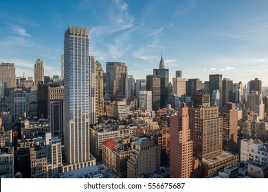 New York City Skyline During The Daytime With Long Scenic Detailed Views