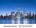 New York City skyline at night, NewYork, United states of America. USA