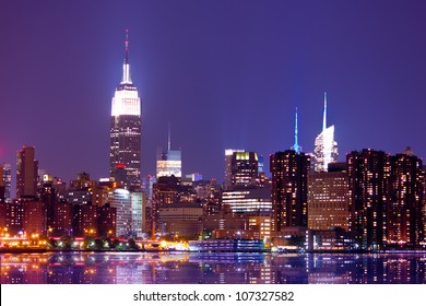 New York City Skyline At Night