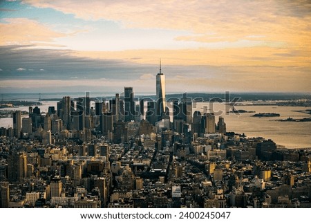 New York City Skyline from rooftop