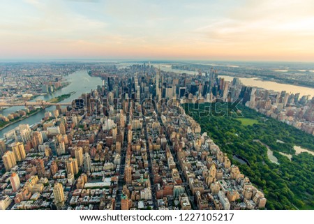 Similar – Image, Stock Photo Skyline Manhattan and Central Park, New York