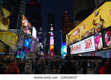 New York City TIME SQUARE, Downtown Manhattan - March 2018