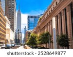 New York city train station and famous landmark steret view, United state of America