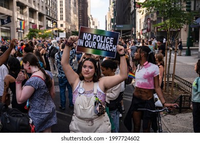 New York City, New York, United States. June 26, 2021: 29th Annual NYC Dyke March.