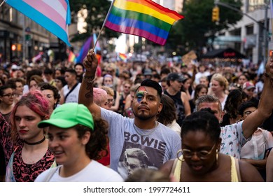 New York City, New York, United States. June 26, 2021: 29th Annual NYC Dyke March.