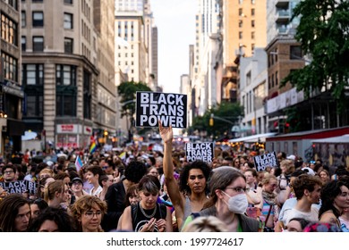 New York City, New York, United States. June 26, 2021: 29th Annual NYC Dyke March.