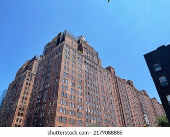 New York City, New York, United States - July 11th, 2022: Residential 20th Century Building On The West Side In Manhattan.