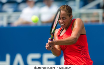 NEW YORK CITY, UNITED STATES - AUGUST 26 : Madison Keys In Action At The 2016 US Open Grand Slam Tennis Tournament