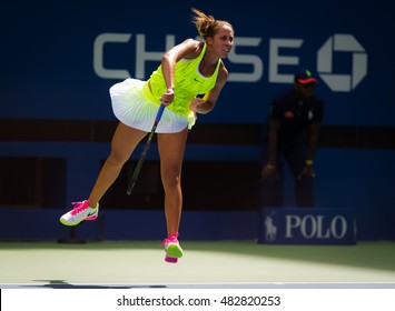 NEW YORK CITY, UNITED STATES - SEPTEMBER 2 : Madison Keys In Action At The 2016 US Open Grand Slam Tennis Tournament