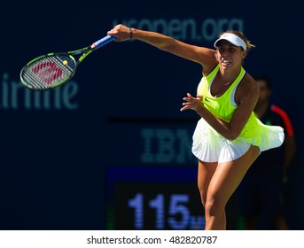 NEW YORK CITY, UNITED STATES - SEPTEMBER 4 : Madison Keys In Action At The 2016 US Open Grand Slam Tennis Tournament