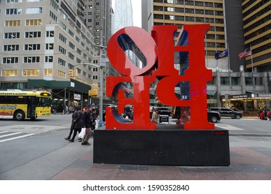 New York City, USA 12/16/2019 Holiday Season And Hope At 53rd Street Manhattan