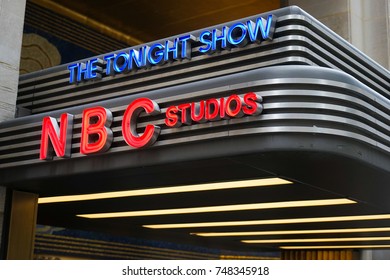 NEW YORK CITY, USA: 28 October 2017: NBC Studios / The Tonight Show