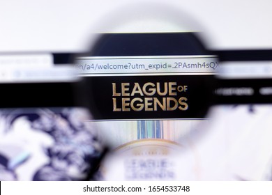 New York City, USA - 5 February 2020: League of Legends website page close up, Illustrative Editorial. - Shutterstock ID 1654533748