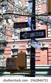 New York City, USA - April 13, 2021: West Village Street View, New York City, USA