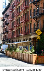 New York City, USA - April 13, 2021: West Village Street View, New York City, USA