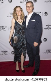 New York City, USA - April 24, 2016: Samantha Watson And Ryan McCarthy Attend The Almost Paris Premiere During The 2016 Tribeca Film Festival At Chelsea Bow Tie Cinemas