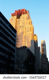 New York City, USA - August 2016: New Yorker Building In Sunlight In NYC