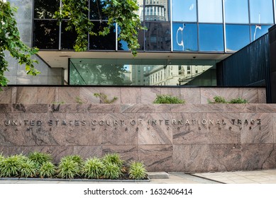 New York City, USA - August 2, 2018: Facade Of The United States Court Of International Trade Or The United States Customs Court In Manhattan, New York City, USA