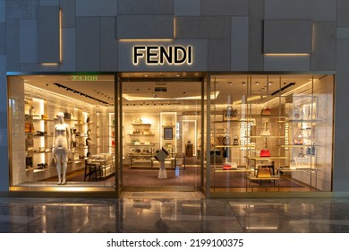 New York City, USA - August 18, 2022: A Fendi Store At A Shopping Mall In New York City, USA. Fendi Is An Italian Luxury Fashion House. 
