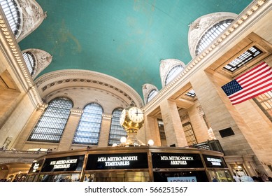 NEW YORK CITY, USA - CIRCA JUNE, 2016: A View Inside Grand Central Station. Located On 42nd Street, Midtown Manhattan.