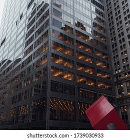 New York City, USA - February 13, 2020: 140 Broadway, Formerly Known As The Marine Midland Building And HSBC Bank Building Is A 51-story International Style Office Building