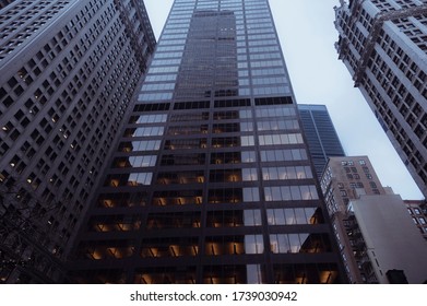 New York City, USA - February 13, 2020: 140 Broadway, Formerly Known As The Marine Midland Building And HSBC Bank Building Is A 51-story International Style Office Building