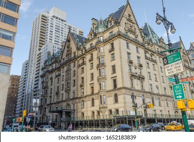 New York City, USA - Jan 5th 2015: The Famous and Historic Dakota Apartments, a Cooperative Apartment Building in Central Park West Manhattan. Home of John Lennon