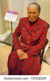 NEW YORK CITY, USA – JULE 13, 2013: Rosa Parks wax figure at Madame Tussauds wax museum in Times Square in New York.